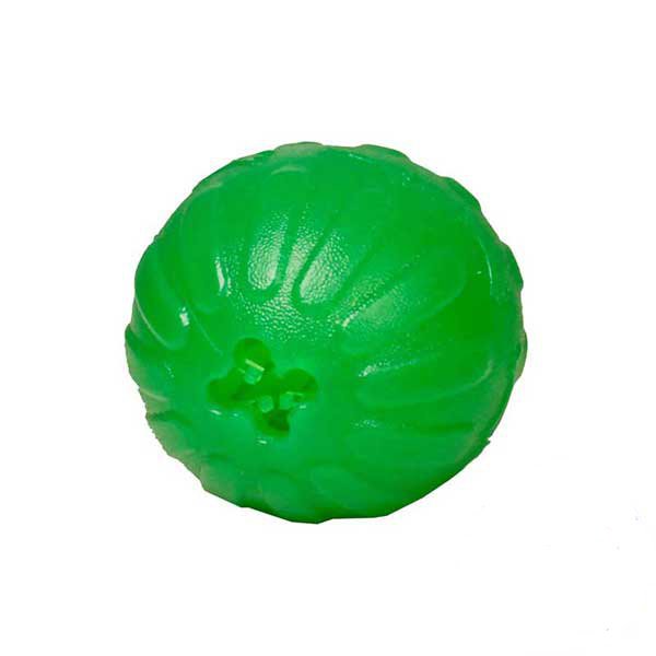 Silent in action rubber dog ball