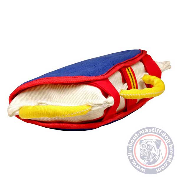 Strong biting pad for dog training with handles