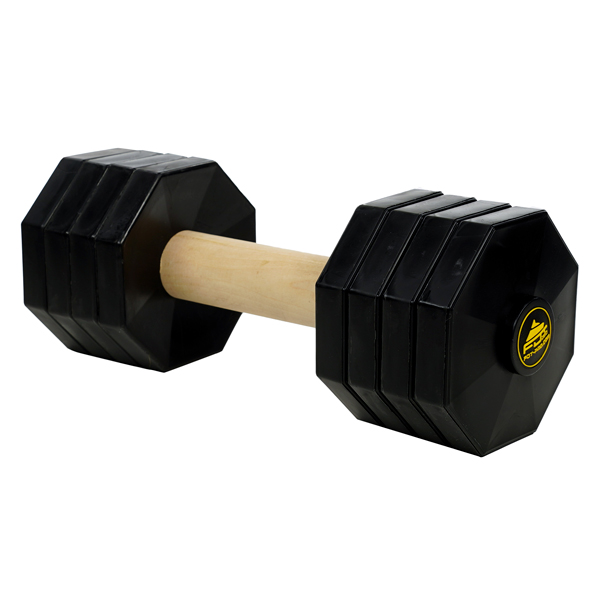 Hardwood dog dumbbell