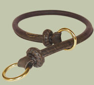 Exclusive Round leather silent training choke collar Exclusive Round leather silent training choke collar