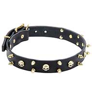 Mastiff Leather Dog Collar with Spikes and Studs Mastiff Leather Dog Collar with Spikes and Studs