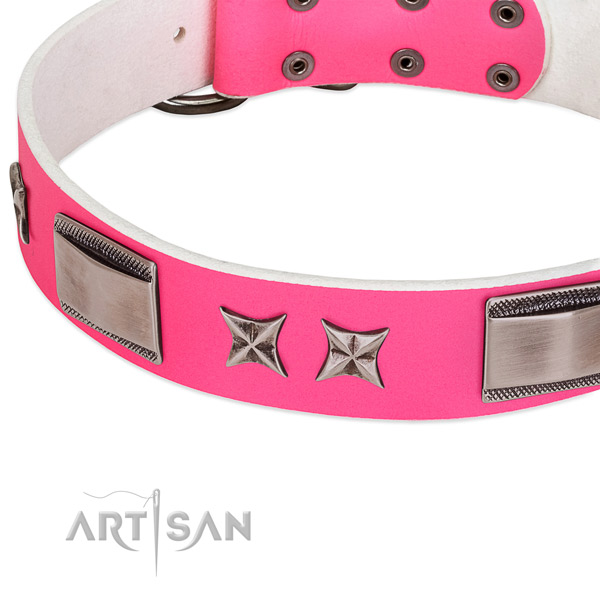 Best quality collar of full grain leather for your impressive canine
