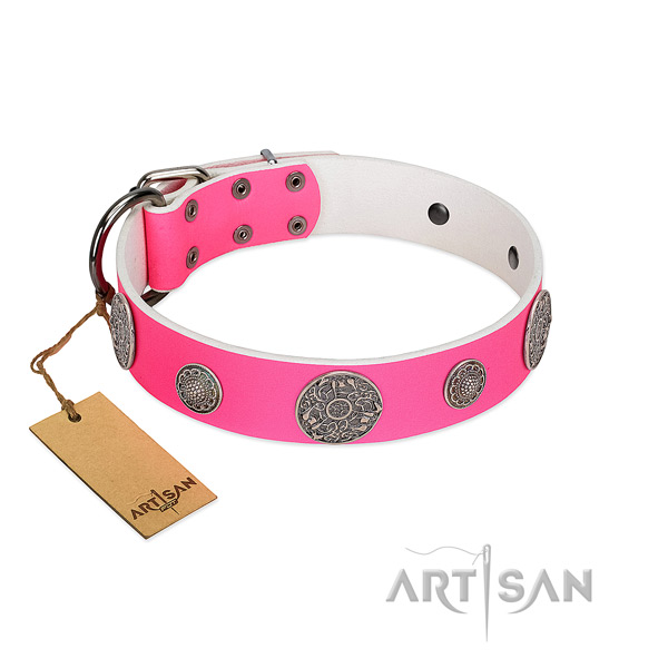 Best quality full grain genuine leather collar for your beautiful dog