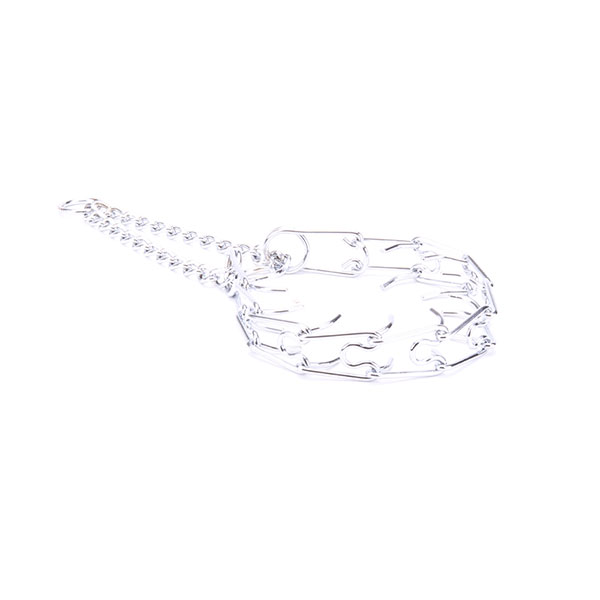Effective chrome plated dog pinch collar for aggressive pets