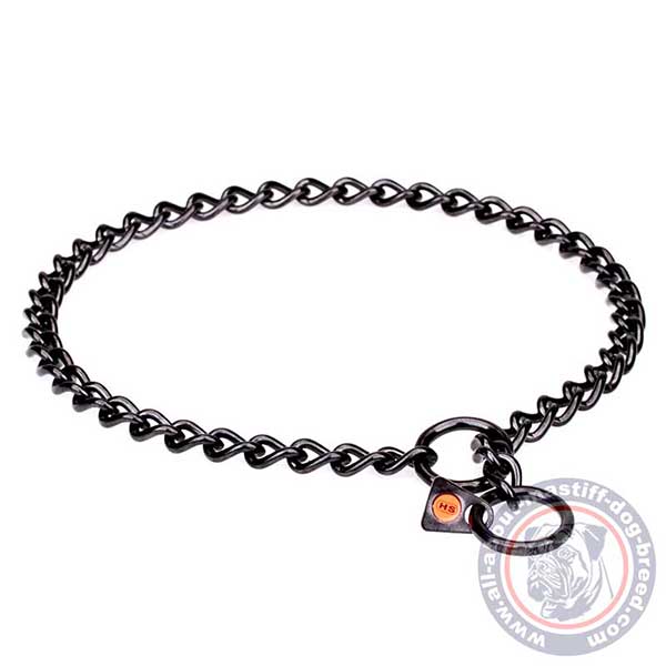 Sturdy choke chain dog collar 