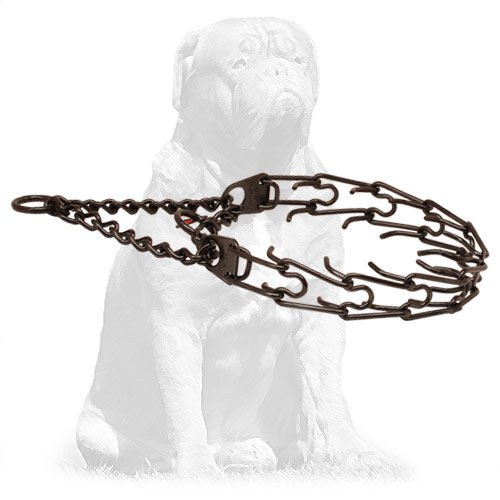 Pinch dog collar with smooth links