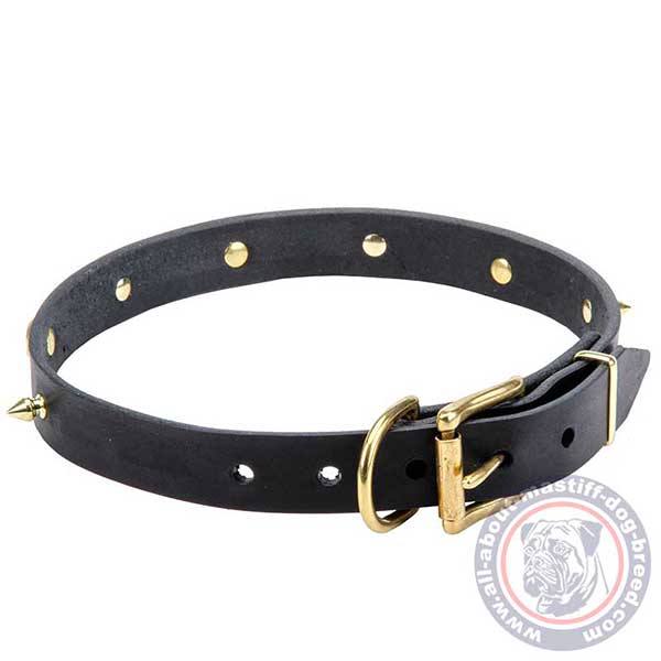 Gentle to touch leather dog collar