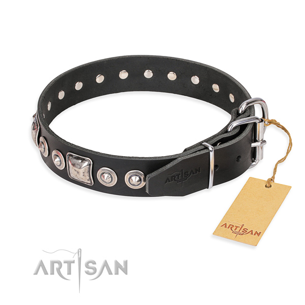 Awesome leather collar for your elegant canine