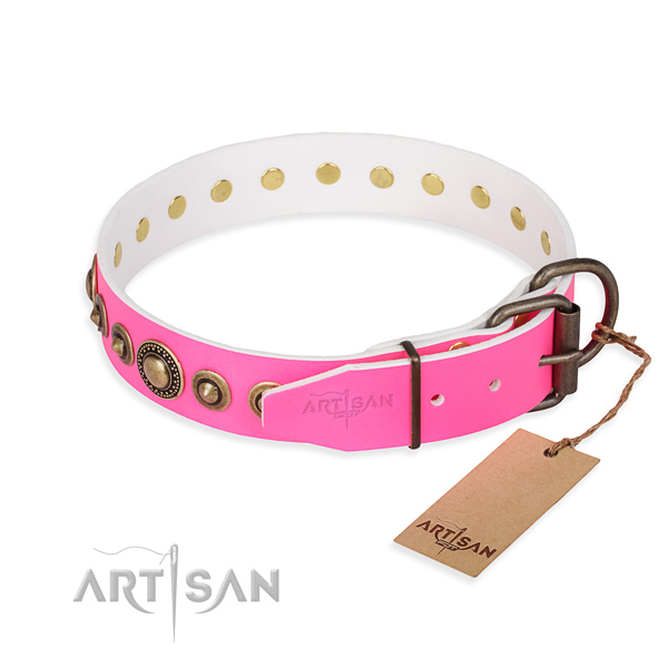 Wear-proof leather collar for your beloved pet