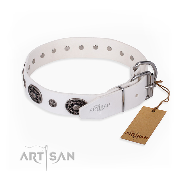 Wear-proof leather collar for your noble canine