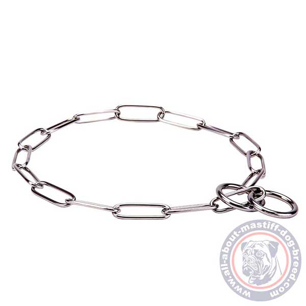 Comfortable stainless steel dog collar 