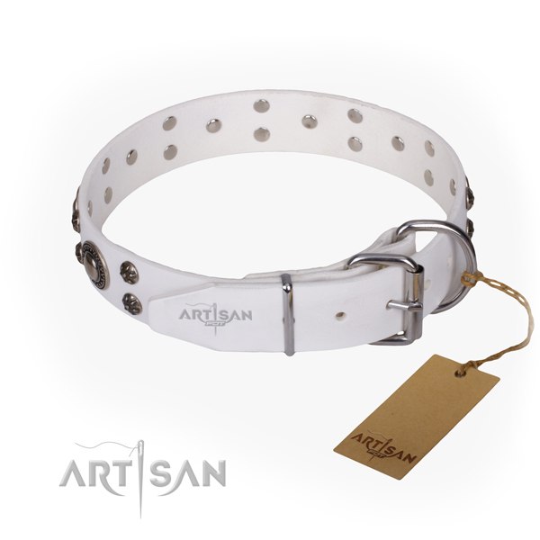 Durable leather collar for your beloved dog