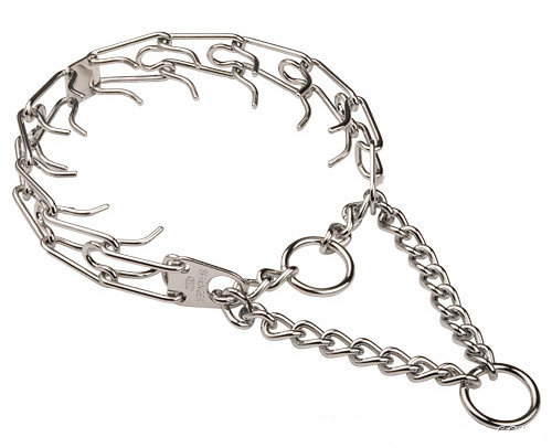 Long-servicing stainless steel pinch dog collar