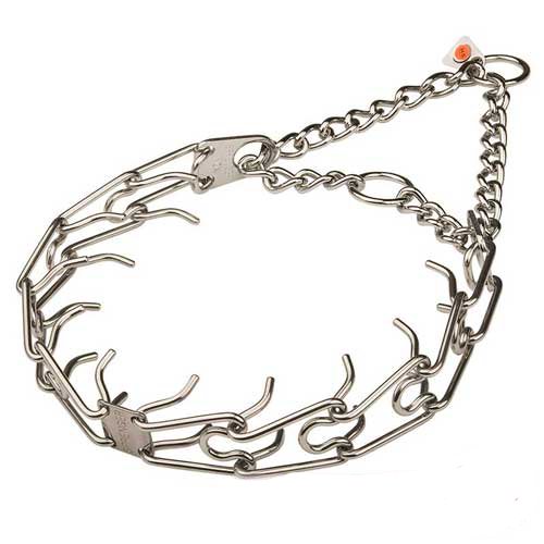 Adjustable stainless steel pinch dog collar