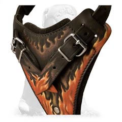Hand crafted Leather Dog Harness for Mastiff