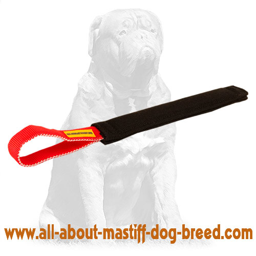 Mastiff French Linen Puppy Bite Tug with Handle