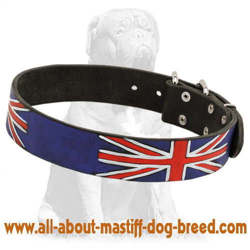 Mastiff Britain Style Leather Collar