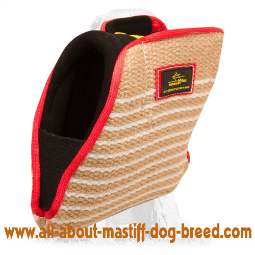 Mastiff Puppy and Young Dog Bite Builder made of Jute