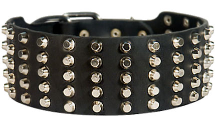 3 inch Studded Leather Dog Collar for Mastiff
