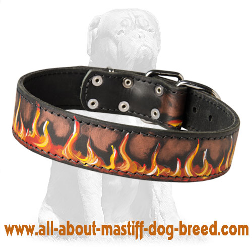 Posh handmade Flame-colored collar