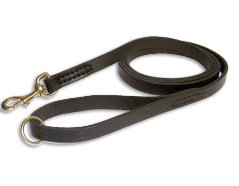 Reinforced Leather Mastiff Leash with Strong Handle