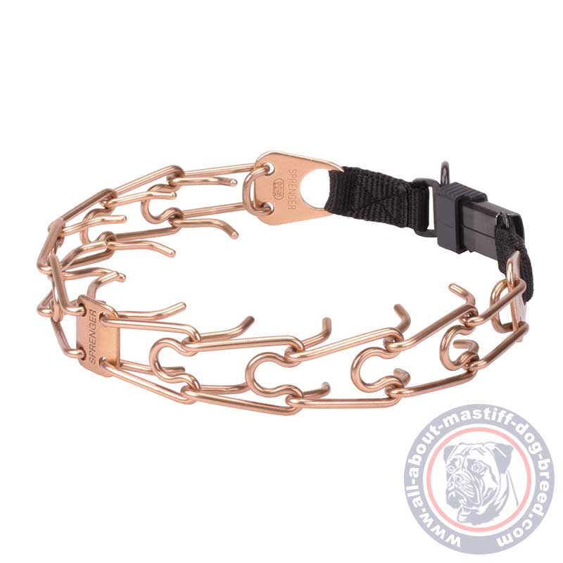 Mastiff Herm Sprenger Curogan Dog Pinch Prong Collar 1/6 inch (4.0 mm) link diameter