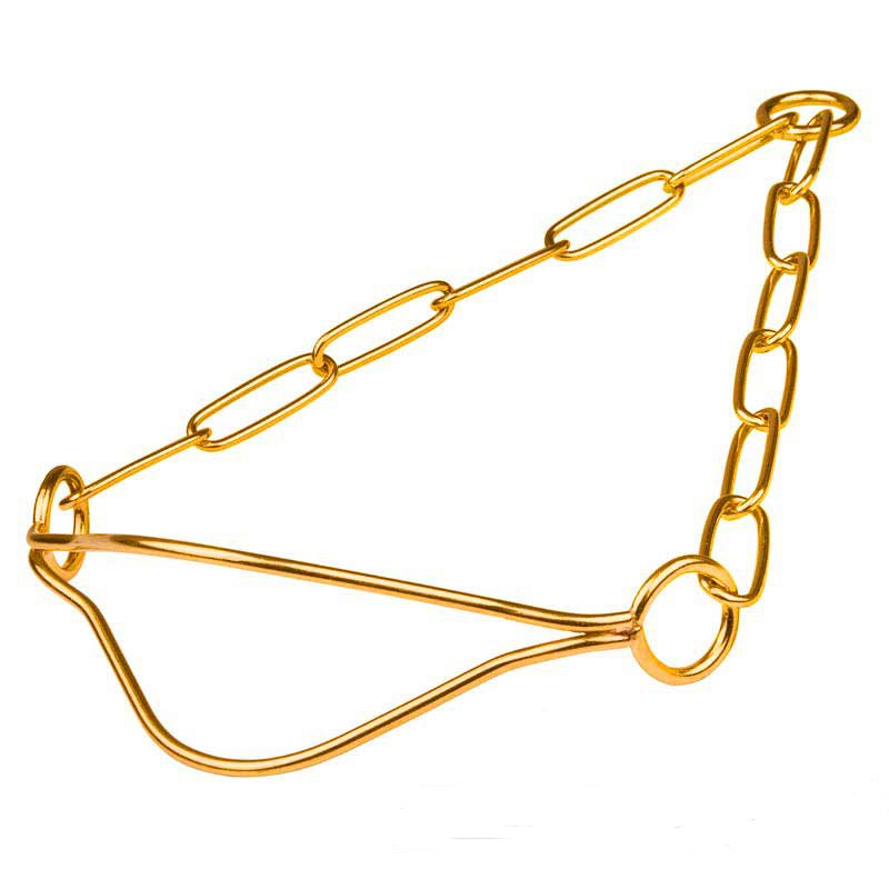 Mastiff Herm sprenger brass show dog collar 1/9 inch (3 mm) link width