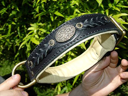 big
custom leather dog collar