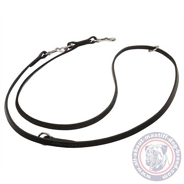 Soft leather dog leash