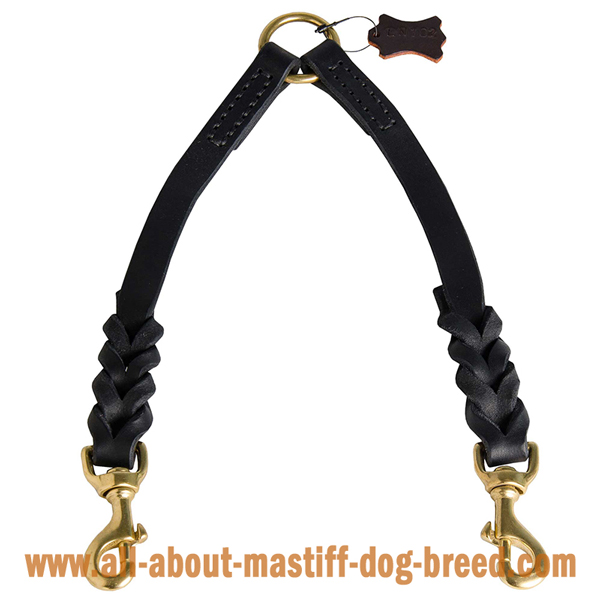 Mastiff Dog Coupler for Walking Using 1 Leash for 2 Dogs