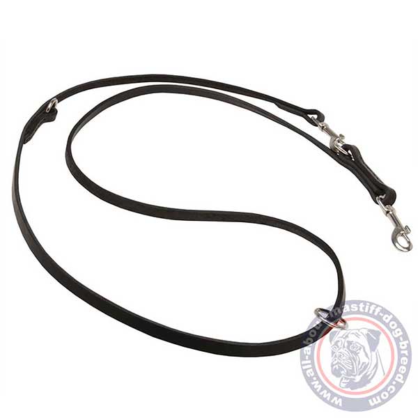 Lightweight leather dog leash