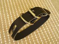 Leather dog collar with id tag- leather collar with name tag Leather dog collar with id tag- leather collar with name tag