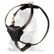 Leather Dog Harness for Training and Walking Mastiff Puppy