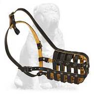 Mastiff Leather Basket Muzzle with Super Airflow! Mastiff Leather Basket Muzzle with Super Airflow!