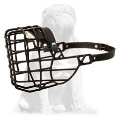 Metal Cage Canine Muzzle for Mastiff Breed Dogs